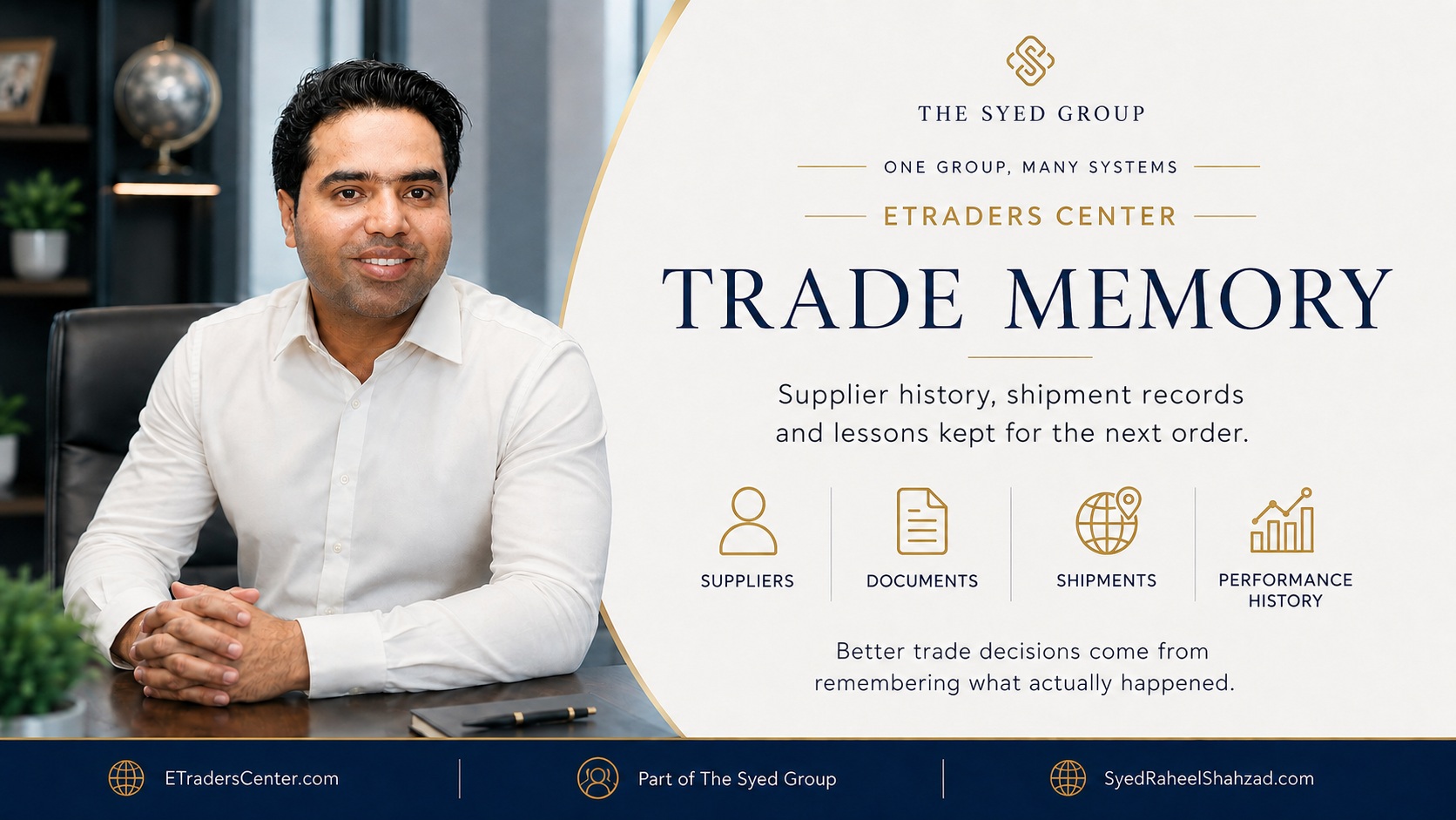 From Supplier Performance to Better Sourcing Standards: How ETraders Center Improves the Next Order — The Syed Group and Syed Raheel Shahzad featured image