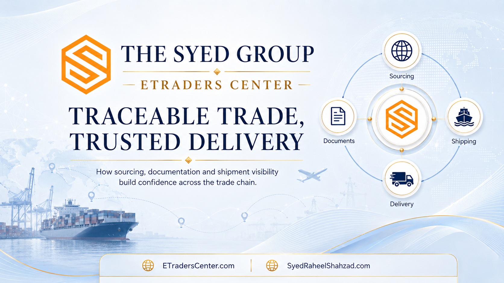 How ETraders Center Builds Trade Trust Through Traceability and Control — The Syed Group corporate featured image for ETraders Center