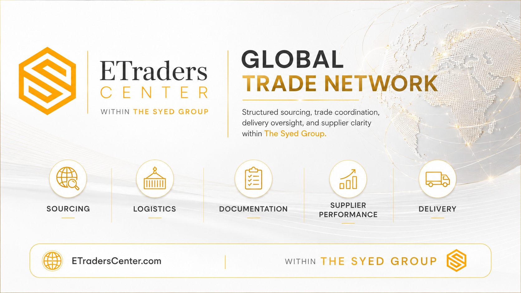 The Syed Group Decision Architecture in Trade: How ETraders Center Moves From Supplier Evidence to Purchase Decision — The Syed Group corporate featured image for ETraders Center