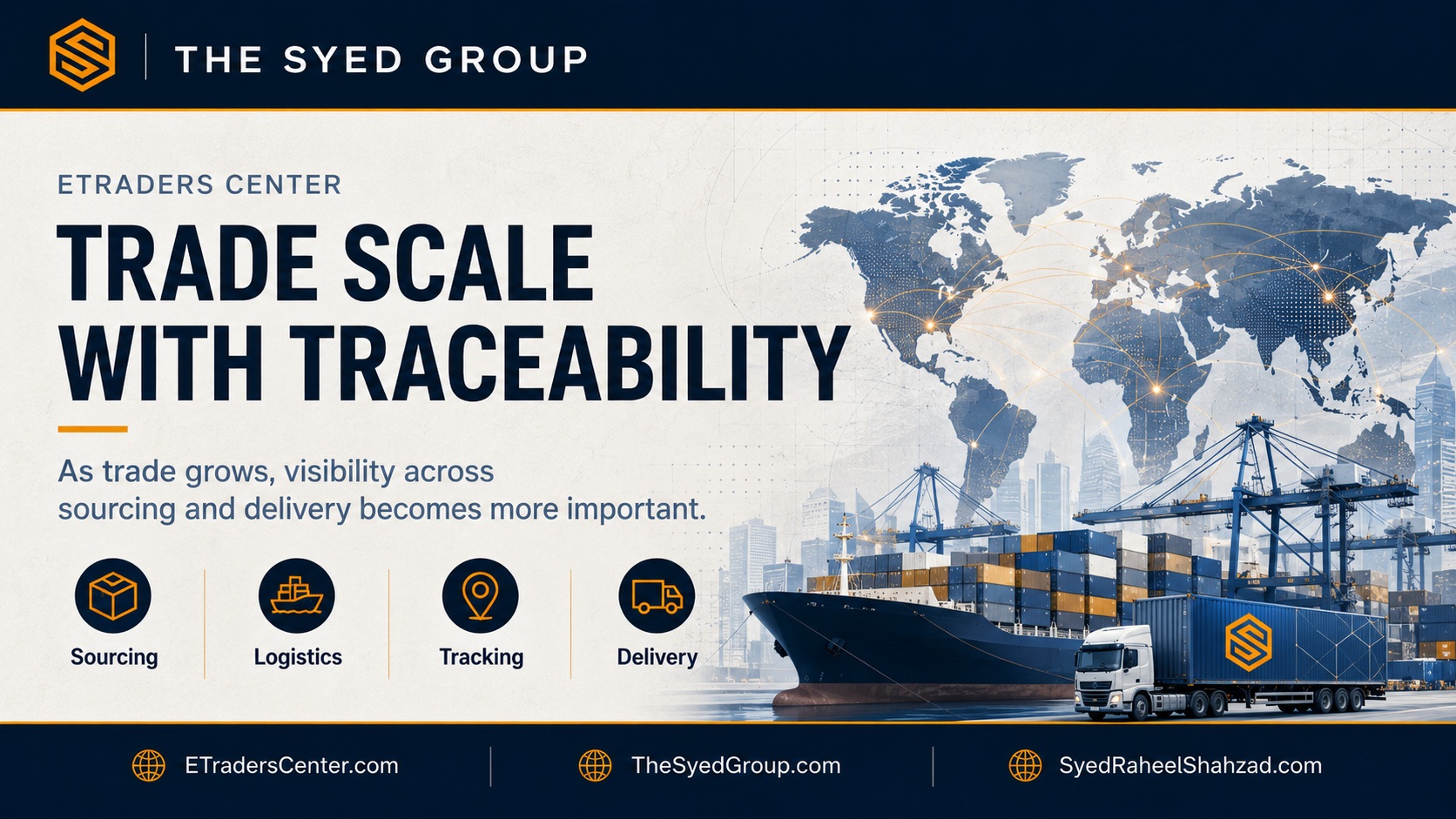 The Syed Group at Scale in Trade: How ETraders Center Expands Supply Capability Without Losing Traceability — The Syed Group corporate featured image for ETraders Center